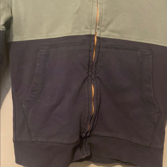 Tommy Bahama Green and Navy Blue Color-Block Hooded Sweatshirt Jacket Youth - Picture 2 of 4